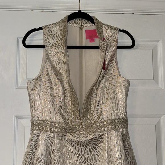 Lilly Pulitzer Gold Metallic Franci Dress - Picture 5 of 7